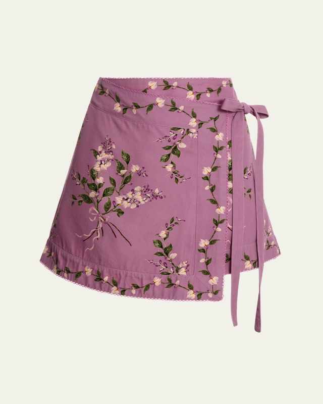 Luna Wisteria Mini Skirt Coverup